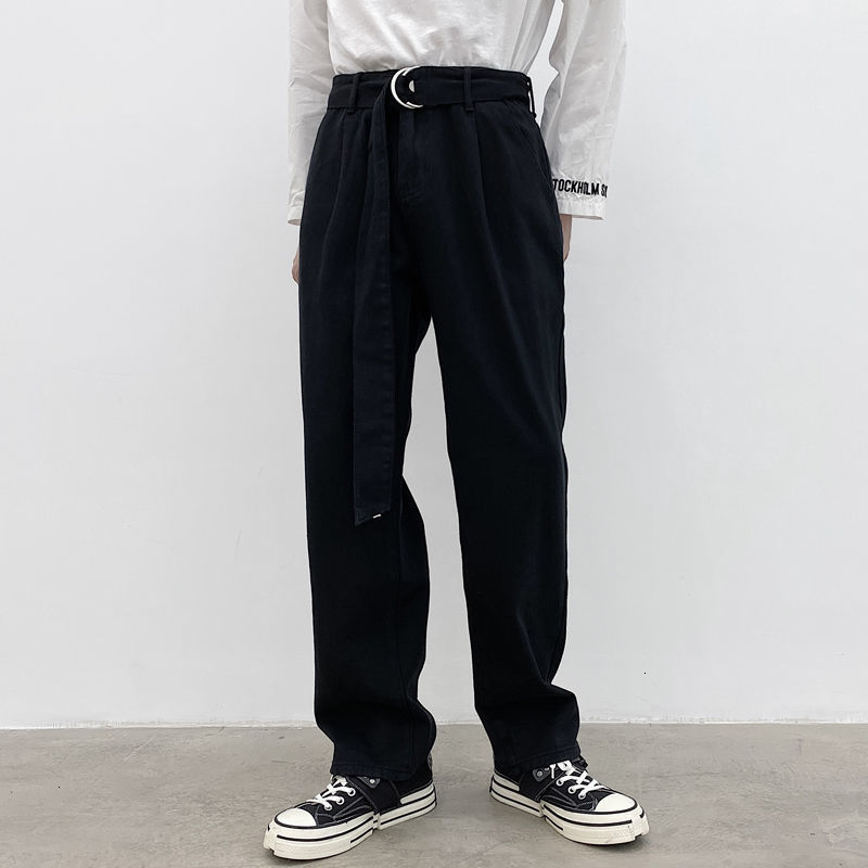 2021 New Solid Color Decorative Belt Loose Decoration Cargo Pocket Jeans Straight-line Casual Biker Denim Streetwear Pants Sn3s, Black
2021 New Solid Color Decorative Belt Loose Decoration Cargo Pocket Jeans Straight-line Casual Biker Denim Streetwear Pants Sn3s, Black