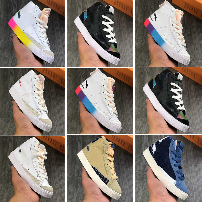 77 Blazers Mid SE kicks for kiddos Mid-top Design Little Kids Basketball Shoes Have a good Days All Hallows Eve Navy Infants sneaker, #6
77 Blazers Mid SE kicks for kiddos Mid-top Design Little Kids Basketball Shoes Have a good Days All Hallows Eve Navy Infants sneaker, #6