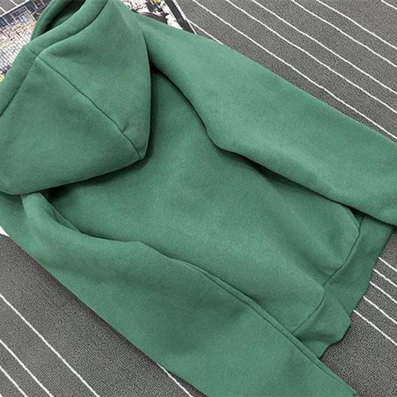 Print Oh Yes sweatshirt hoodie Women Autumn Fleece Letter Harajuku Pullover Thick Loose Hoodies Sweatshirt Female Casual Coat 201102