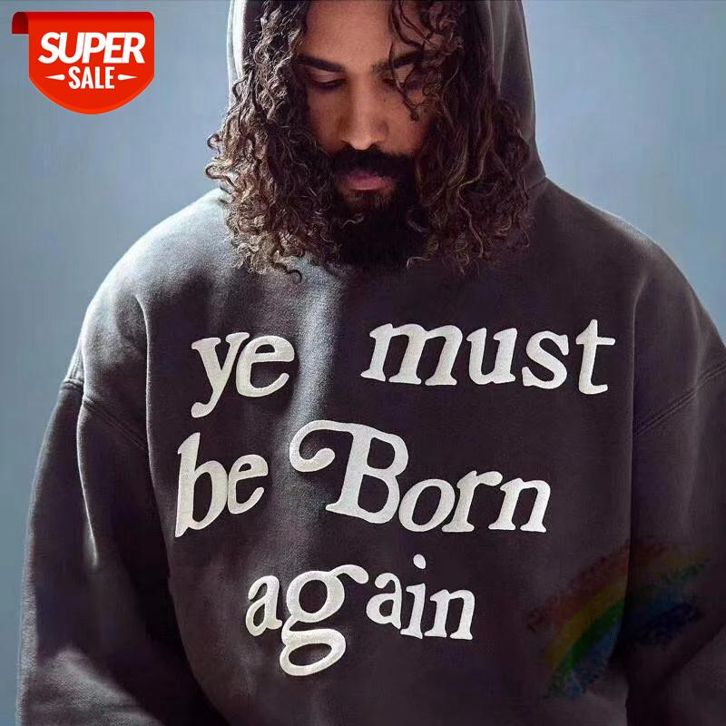 Oversized 3D Foam MUST BE BORN AGAIN Kanye West Hoodie Men Women 1:1 Best quality Hip-Hop Hoody Autumn Winter CPFM Pullover #Vn9q, Black
Oversized 3D Foam MUST BE BORN AGAIN Kanye West Hoodie Men Women 1:1 Best quality Hip-Hop Hoody Autumn Winter CPFM Pullover #Vn9q, Black