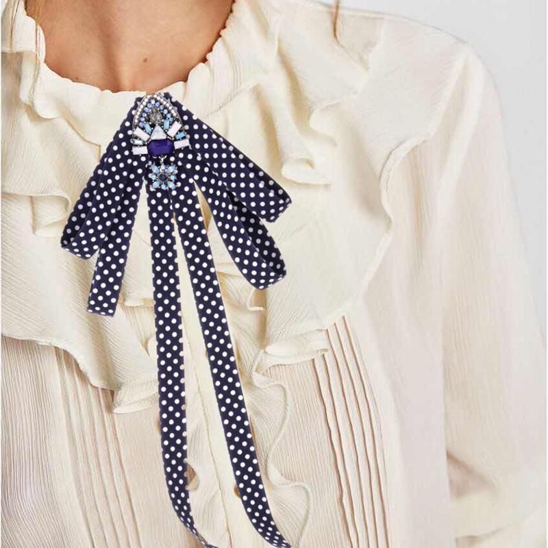 Pins, Brooches ZHINI Fashion Collar Clip Bowknot Necktie Fabric Jewelry Ribbon Big Bow Brooch Pin Tie With Crystal For Women Wholesale
Pins, Brooches ZHINI Fashion Collar Clip Bowknot Necktie Fabric Jewelry Ribbon Big Bow Brooch Pin Tie With Crystal For Women Wholesale