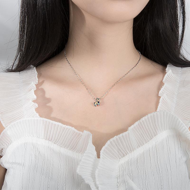 Chains ModaOne Cute Giraffe Chic Color Deer Silver Clavicle Chain Necklace For Women Girls Simple Animal Jewelry Gift
Chains ModaOne Cute Giraffe Chic Color Deer Silver Clavicle Chain Necklace For Women Girls Simple Animal Jewelry Gift