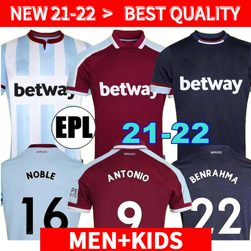 21 22 W e t Soccer Jerseys Ham 2021 2022 United Home YARMOLENKO LANZINI NOBLE BOWEN ANTONIO Football Shirt FORNALS RICE Mens + Kids Kit set Jersey SOUCEK BENRAHMA
21 22 W e t Soccer Jerseys Ham 2021 2022 United Home YARMOLENKO LANZINI NOBLE BOWEN ANTONIO Football Shirt FORNALS RICE Mens + Kids Kit set Jersey SOUCEK BENRAHMA