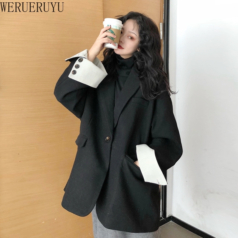 WERUERUYU Autumn Winter Retro Suit Woolen Jacket Coats Women Slim Single-breasted Blazer Lady Leisure Work Blazers outerwear 210608, Photo color
WERUERUYU Autumn Winter Retro Suit Woolen Jacket Coats Women Slim Single-breasted Blazer Lady Leisure Work Blazers outerwear 210608, Photo color