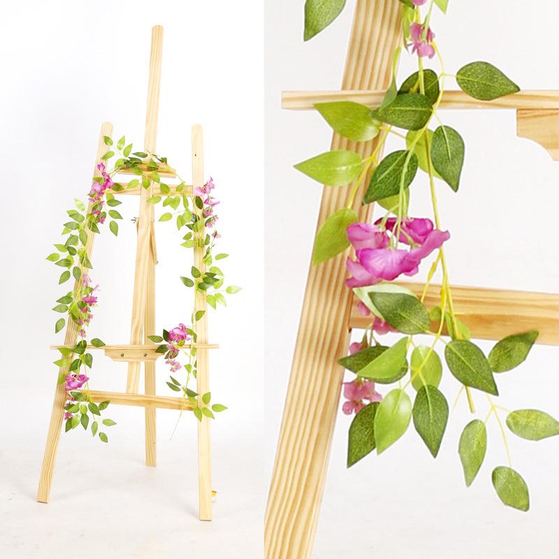 Silk Rose Vine Hanging Artificial Flowers for Wall Decoration Rattan Fake Plants Leaves Wisteria Garland Wedding Home Decoration