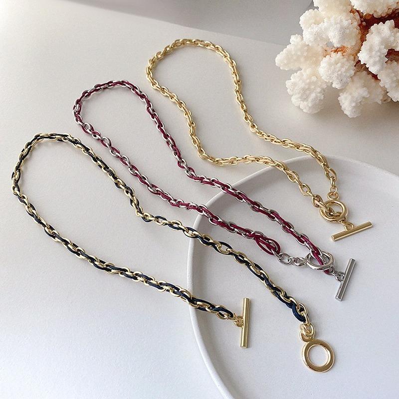 Pendant Necklaces U-Magical Textured Multiple Braided Leather Twist Chokers Necklace For Women French Metallic Toggle Clasp Jewelry
Pendant Necklaces U-Magical Textured Multiple Braided Leather Twist Chokers Necklace For Women French Metallic Toggle Clasp Jewelry