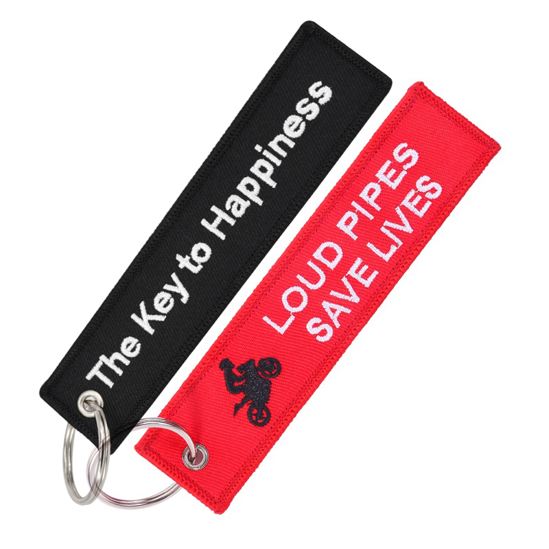 Fashion Key Tag Bijoux Keychain for Motorcycles The to Happiness Keyfob KeyRing Chaveiro Remove Before Flight