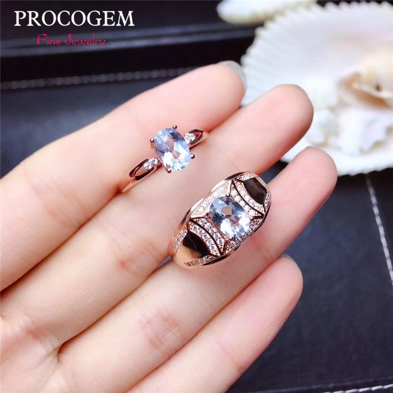 Cluster Rings PROCOGEM Natural Aquamarine For Women Men Lovers' Bride Engagement Gifts 1.0Ct Real Gems 925 Sterling Silver #541, Golden;silver
Cluster Rings PROCOGEM Natural Aquamarine For Women Men Lovers' Bride Engagement Gifts 1.0Ct Real Gems 925 Sterling Silver #541, Golden;silver
