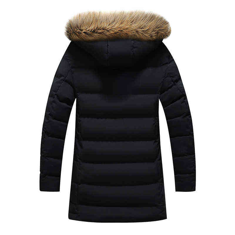 Men's Winter Jacket Parka Warm Fleece Hoodies Long Wearable Windproof Zipper Parkas Coats Fashion Casual Plus Size Men 211214Z