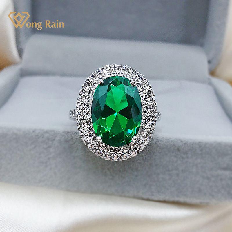 Cluster Rings Wong Rain Vintage 925 Sterling Silver Oval Cut Emerald Gemstone Created Moissanite Wedding Engagement Women Fine Jewelry
Cluster Rings Wong Rain Vintage 925 Sterling Silver Oval Cut Emerald Gemstone Created Moissanite Wedding Engagement Women Fine Jewelry