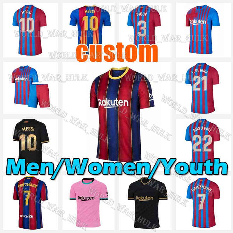 Barcelona soccer jersey Camisetas de football shirt MESSI BARCA KUN AGUERO 21 22 ANSU FATI 2021 2022 GRIEZMANN F.DE JONG COUNTINHO DEST jers, Black;yellow
Barcelona soccer jersey Camisetas de football shirt MESSI BARCA KUN AGUERO 21 22 ANSU FATI 2021 2022 GRIEZMANN F.DE JONG COUNTINHO DEST jers, Black;yellow