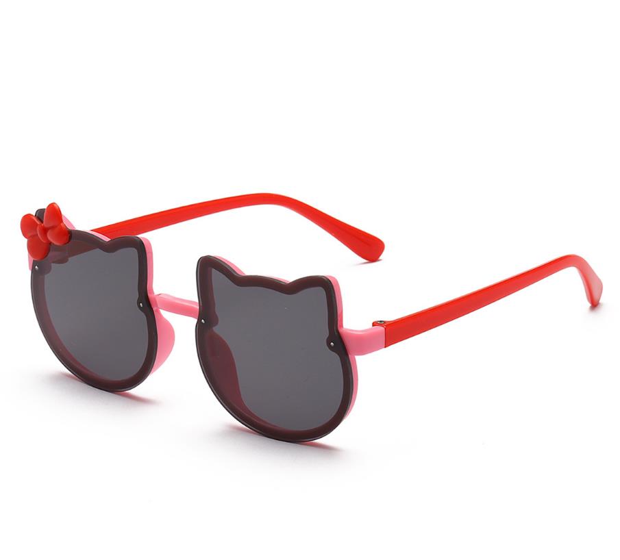 Girls Cat Bow Sunglasses Classic Children Kids Boys Beach Summer Kitten Sunglasses Shades UV400 3Y+