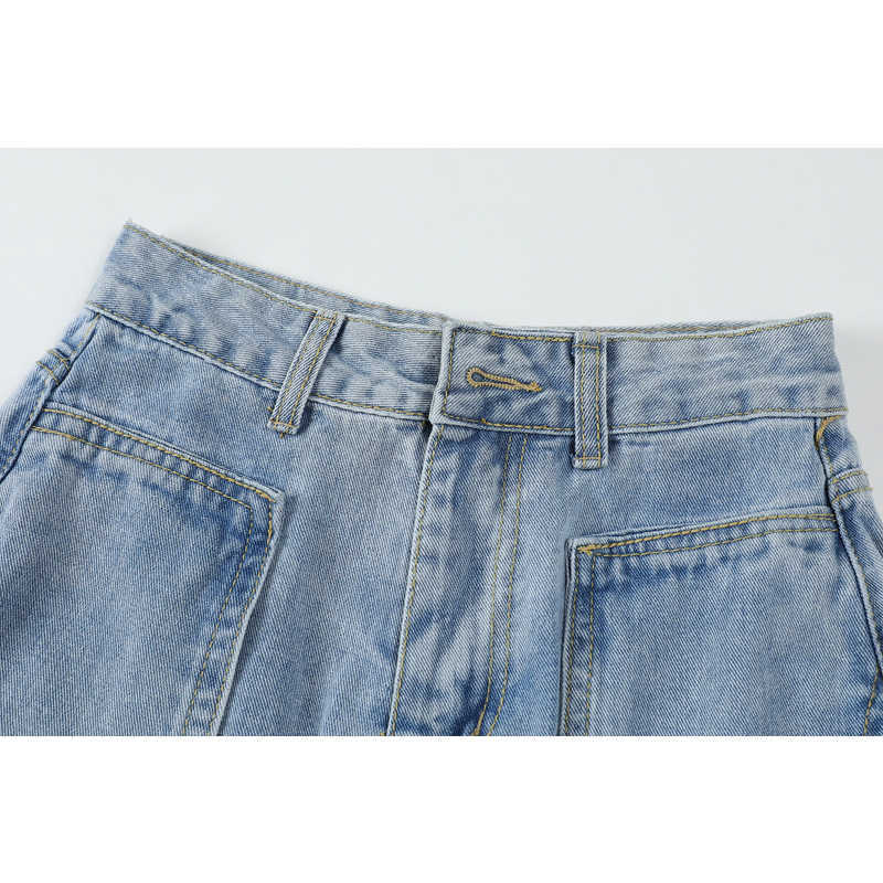Streetwear Jeans Woman High Waist Vintage Fashion Patchwork Denim Pants Female Summer Harajuku Loose Wide Leg Trousers 210922