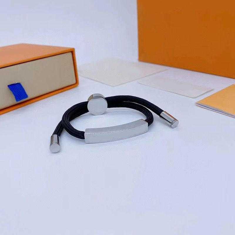 Unisex Strands Fashion Stainless Steel Letter Bracelets For Man Women Jewelry Adjustable Bracelet Jewelry Gift 5 Colors