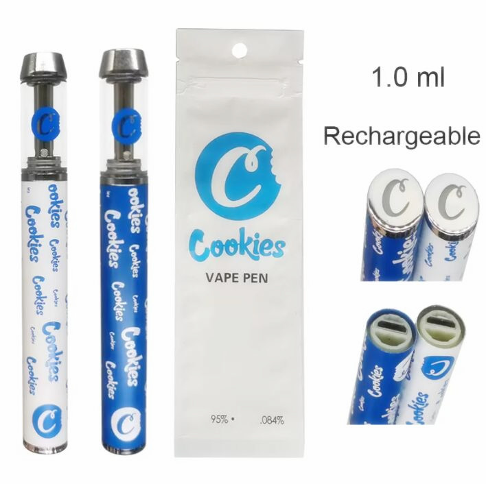 Disposable empty Cookies Vape Pen Rechargeable Electronic Cigarette Kit 0.8ml 1ml Empty Vaporizer Ceramic Coil Carts
Disposable empty Cookies Vape Pen Rechargeable Electronic Cigarette Kit 0.8ml 1ml Empty Vaporizer Ceramic Coil Carts