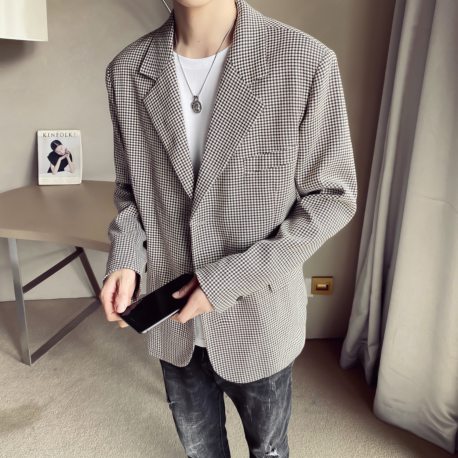 2021 High Quality Tuesdays Fashion Jackets New Fall Single Throughout the Entire Streetwear Jaqueta Blazer Chess Clothing 2xl Ni7i, As the photo show
2021 High Quality Tuesdays Fashion Jackets New Fall Single Throughout the Entire Streetwear Jaqueta Blazer Chess Clothing 2xl Ni7i, As the photo show