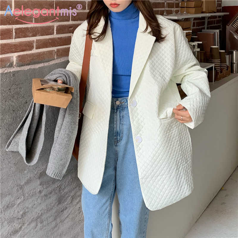 Aelegantmis Korea Loose Sashes Argyle Blazer Women Palid Belt Oversize Thin Coat Female High Quality Casual Elegant Jacket Parka 210607, White
Aelegantmis Korea Loose Sashes Argyle Blazer Women Palid Belt Oversize Thin Coat Female High Quality Casual Elegant Jacket Parka 210607, White