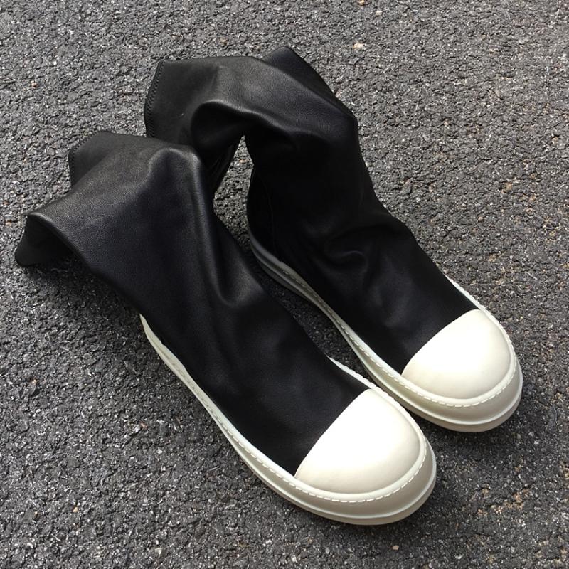 Boots Men Sock Shoes Mid-Calf Genuine Sheepskin Luxury Trainers Winter Casual Sneakers Lovers Flats Platform Plus Size 45, As pic 
Boots Men Sock Shoes Mid-Calf Genuine Sheepskin Luxury Trainers Winter Casual Sneakers Lovers Flats Platform Plus Size 45, As pic