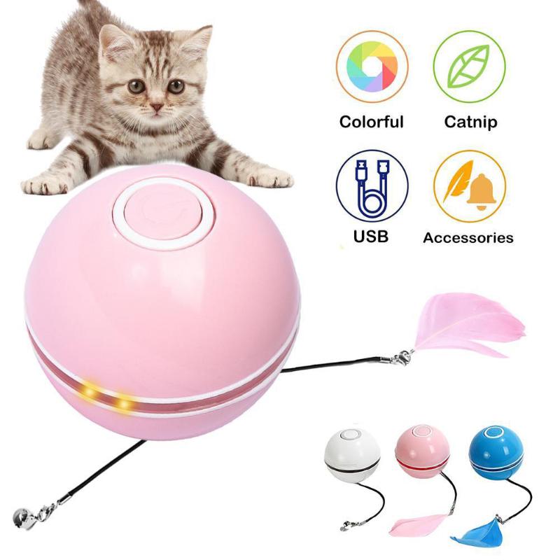 Cat Toys Interactive Ball Smart Automatic RollingToys USB Rechargeable Self Rotating Colorful Led Feather Bells For Cats
Cat Toys Interactive Ball Smart Automatic RollingToys USB Rechargeable Self Rotating Colorful Led Feather Bells For Cats