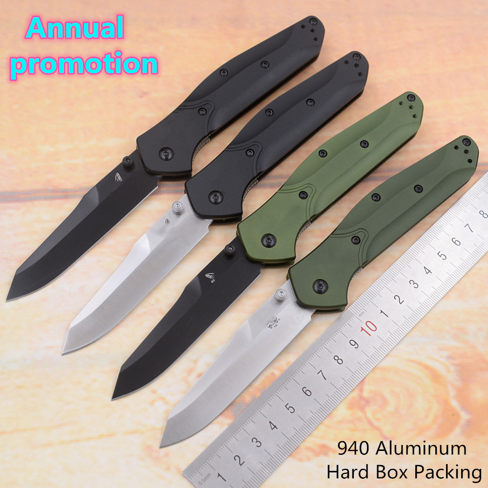 Hard Box New 940BK / 940 Auminum hande S30v bade Copper washer camping hunting Pocket outdoor EDC Too Utiity foding knife
Hard Box New 940BK / 940 Auminum hande S30v bade Copper washer camping hunting Pocket outdoor EDC Too Utiity foding knife