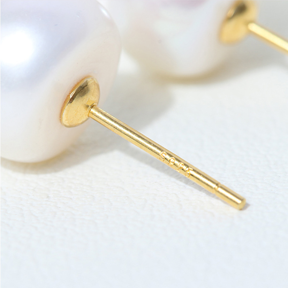 S925 Sterling Silver Pearl Stud Earring Prevent Allergy Earrings for Women Gril Gift Freshwater Natural Pearls