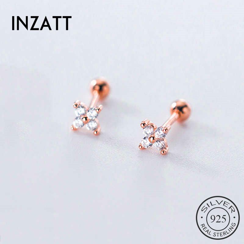 Stud INZAReal 925 Sterling Silver Zircon Flower Earrings For Fashion Women Party Plant Fine Jewelry Bohemian Accessories Gift
Stud INZAReal 925 Sterling Silver Zircon Flower Earrings For Fashion Women Party Plant Fine Jewelry Bohemian Accessories Gift