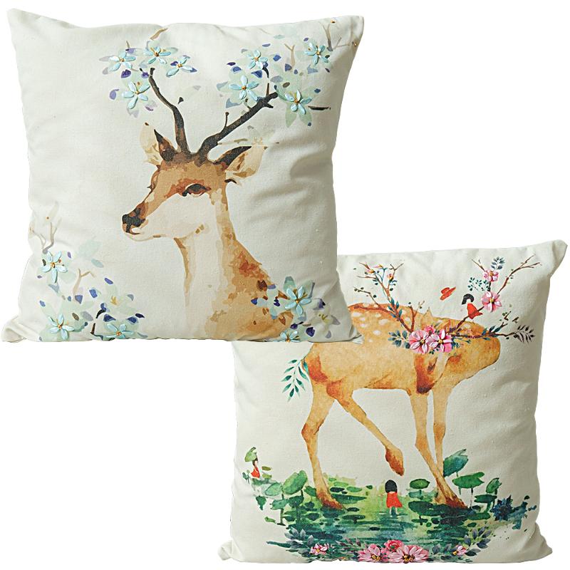 Home Decorative Latest Design Embroidery Macrame Silk Ribbons Printed Cushion Pillow Cover Pillow Case