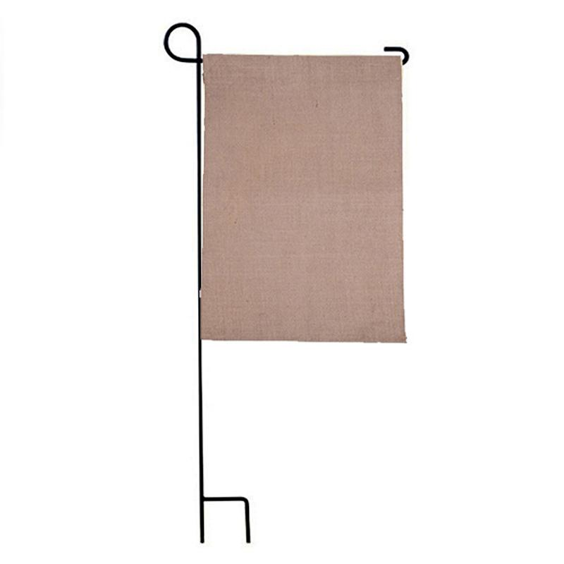 

31cmx46cm DIY Blank Burlap Garden Flag Jute Ruffles Linen Yard Hanging Flag House Decoration Portable Banner