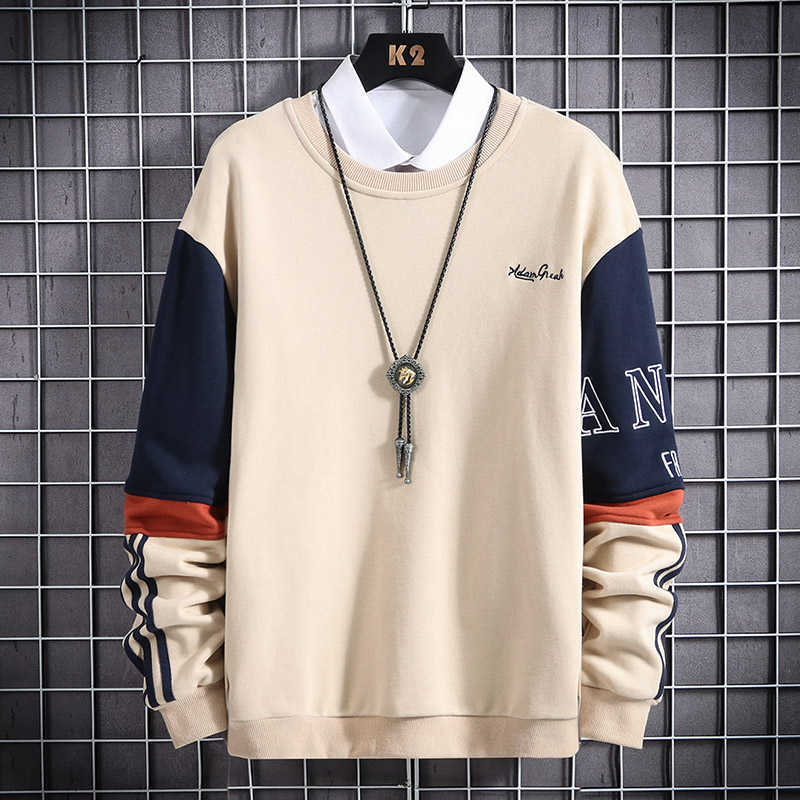 100% Polyester Hoodies Men Embroidery Patchwork Blue Khaki Hoodies Men Fashion Streetwear Men Hoodies WholeSale M-3XL 210601