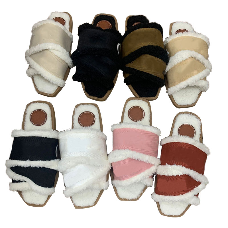 Autumn Winter Women Slippers Designer Flat Slides Sandals Print Flats Mule Furry Black White Pink Slipper Wool Slide Size 34-42, Box
Autumn Winter Women Slippers Designer Flat Slides Sandals Print Flats Mule Furry Black White Pink Slipper Wool Slide Size 34-42, Box