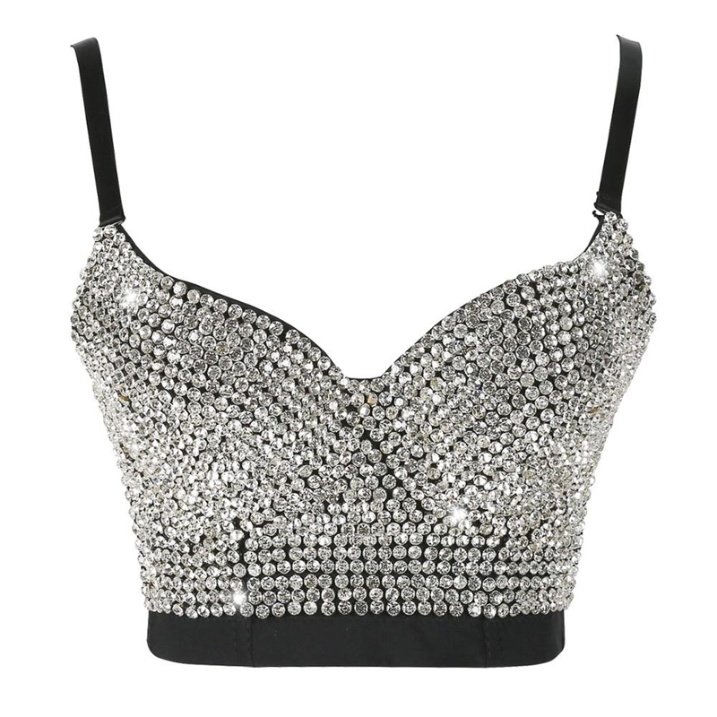 Women Corset Rhinestone Top Sexy Bustier Silver Diamond Glitter Crop Top Rave Festival Clothing Night Club Party Female Tops 210310, Red rhinestone top
Women Corset Rhinestone Top Sexy Bustier Silver Diamond Glitter Crop Top Rave Festival Clothing Night Club Party Female Tops 210310, Red rhinestone top
