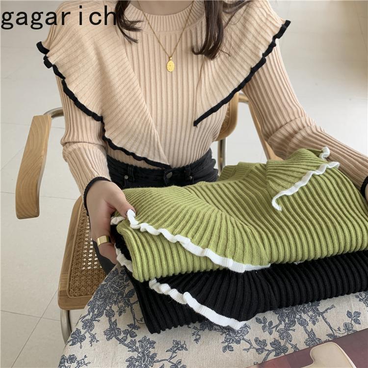 Women's Sweaters Gagarich Women Elegant Sweater Irregular Ruffled Slim Knitted Tops Female O Neck Pullovers Contrasting Color Matching Fashi, Green
Women's Sweaters Gagarich Women Elegant Sweater Irregular Ruffled Slim Knitted Tops Female O Neck Pullovers Contrasting Color Matching Fashi, Green