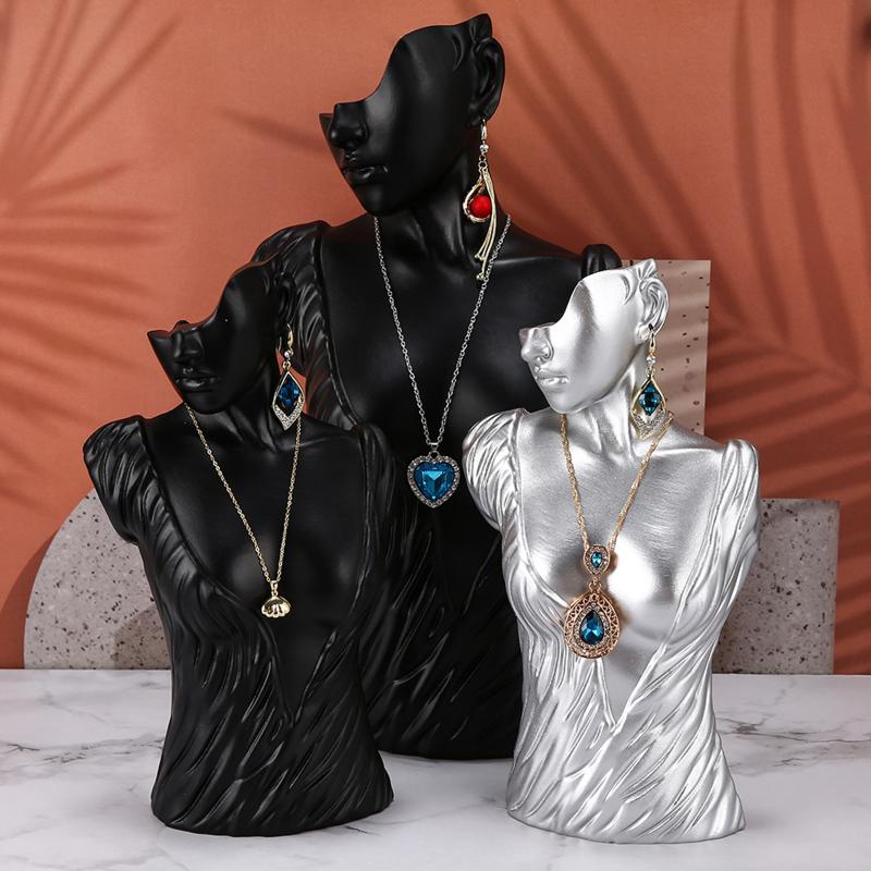 Jewelry Pouches, Bags Mannequin Resin Necklace Bust Earring Pendant Display Stand 
Jewelry Pouches, Bags Mannequin Resin Necklace Bust Earring Pendant Display Stand