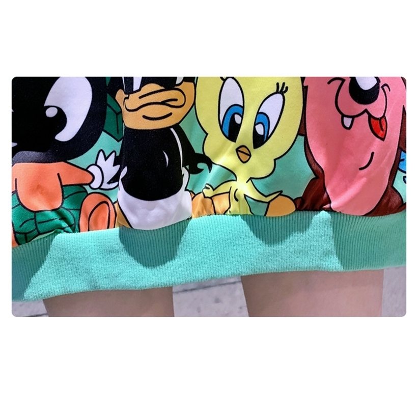 Girls Student Lovely Cartoon Printed Sweatshirts Harajuku Plus Size Loose Hoodies Women Plus Size Loose Long Style Pullovers 201211