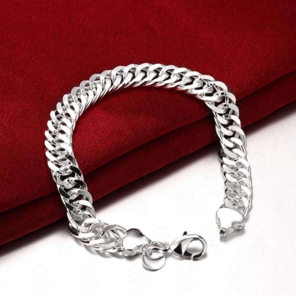 Exquisite silver plated jewelry 10mm full side Bracelet men's boutique, Golden;silver
Exquisite silver plated jewelry 10mm full side Bracelet men's boutique, Golden;silver