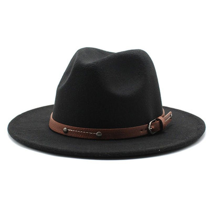2021 New Felted Men Autumn Winter Solid Belt Band Fedora Vintage Casual Jazz Caps Western Cowboy Khaki Black Women Hats V7g1, Coffee
2021 New Felted Men Autumn Winter Solid Belt Band Fedora Vintage Casual Jazz Caps Western Cowboy Khaki Black Women Hats V7g1, Coffee