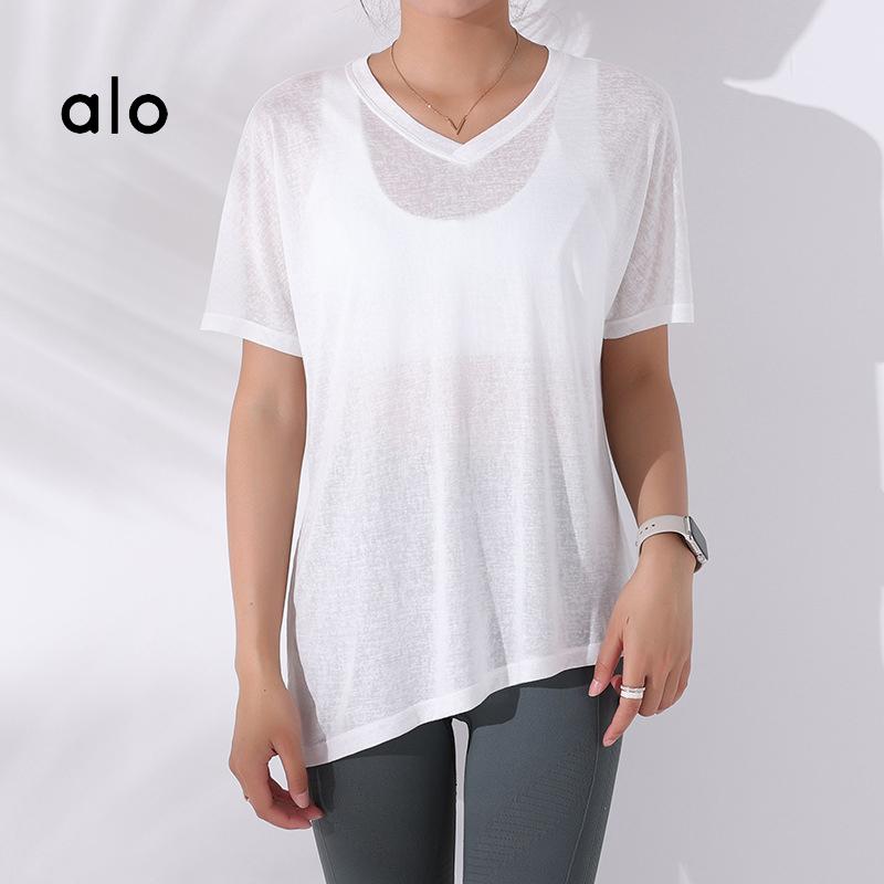 Yoga Outfit Alo Summer Women' Loose Top Six-Color Sexy Side Split Breathable Quick-drying Running Fitness Riding Short Sleeve T963, White
Yoga Outfit Alo Summer Women' Loose Top Six-Color Sexy Side Split Breathable Quick-drying Running Fitness Riding Short Sleeve T963, White