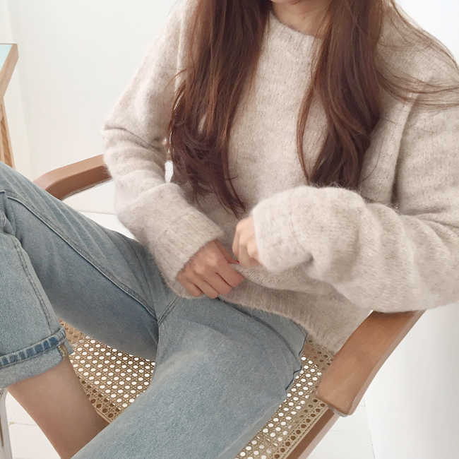 Winter Sweater Women Pullover Girls Tops Knitting Vintage Long Sleeve Autumn Elegant Female Knitted Outerwear Warm Sweater 210918