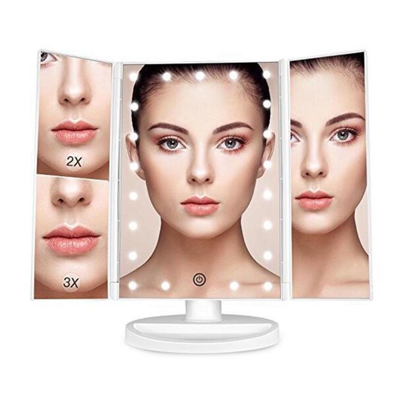 Mirror Makeup With LED Light And Holder Vanity Cosmetic Bath 10X Magnifying Table Desktop Folding Adjustable 4 Panels Panel Lights
Mirror Makeup With LED Light And Holder Vanity Cosmetic Bath 10X Magnifying Table Desktop Folding Adjustable 4 Panels Panel Lights