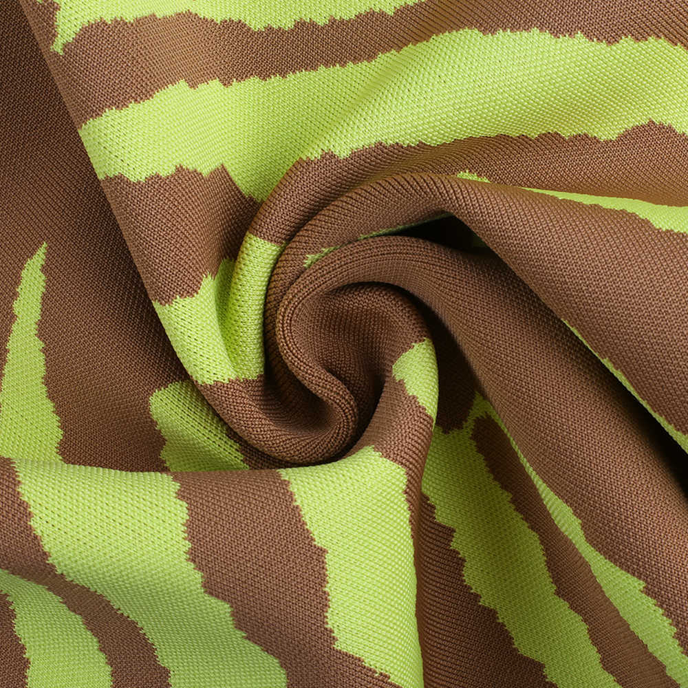 Ocstrade Arrival Fashion Long Bandage Skirt Women Lime Zebra Print Bodycon Midi Club Party 210619