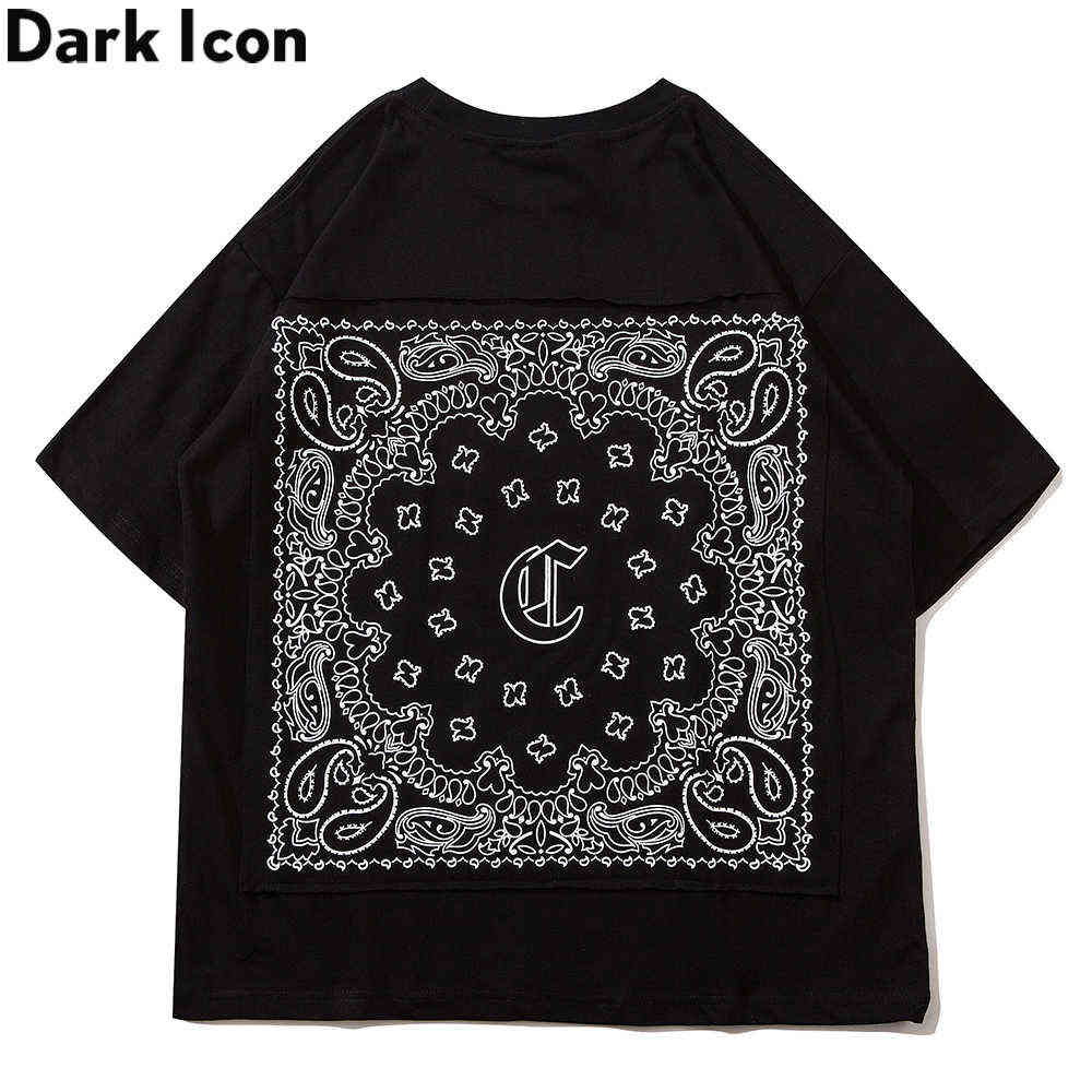 Squared Bandana Printed Hipster T-shirt Men Women Summer Oversized Men's Tshirts Male Top 210603, Black
Squared Bandana Printed Hipster T-shirt Men Women Summer Oversized Men's Tshirts Male Top 210603, Black