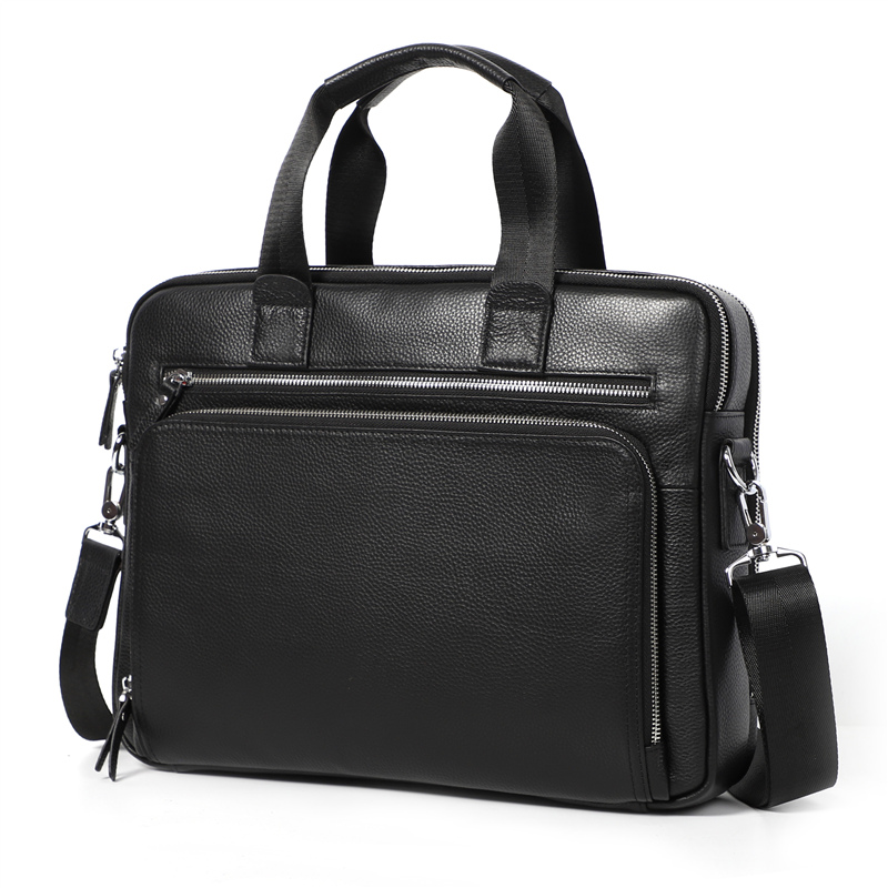 Genuine Leather Briefcase Business Computer Laptop Fashion Crossbody Shoulder Bags, Black
Genuine Leather Briefcase Business Computer Laptop Fashion Crossbody Shoulder Bags, Black