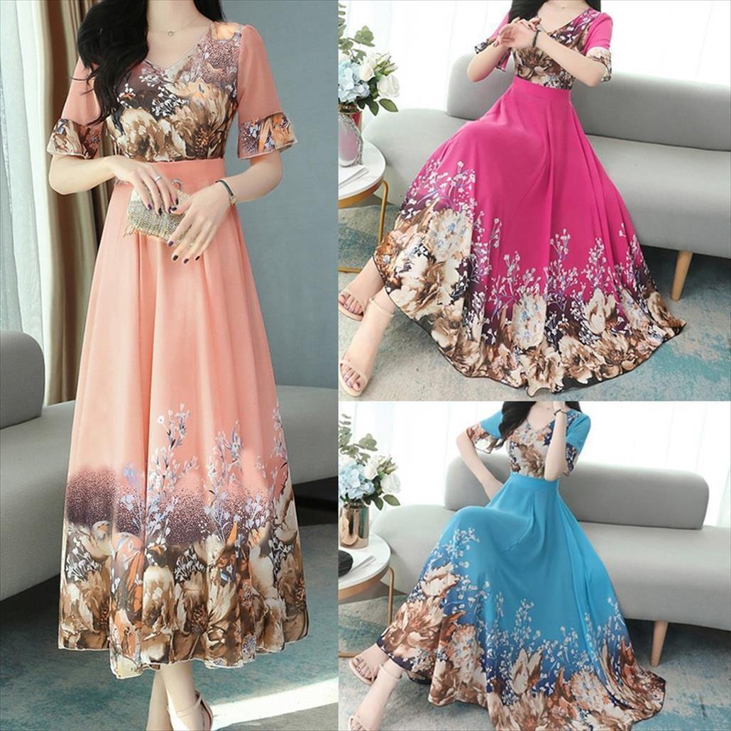 summer floral maxi retro women dress print elegant short sleeve v neck high waist vintage casual loose robe, Black;gray
summer floral maxi retro women dress print elegant short sleeve v neck high waist vintage casual loose robe, Black;gray
