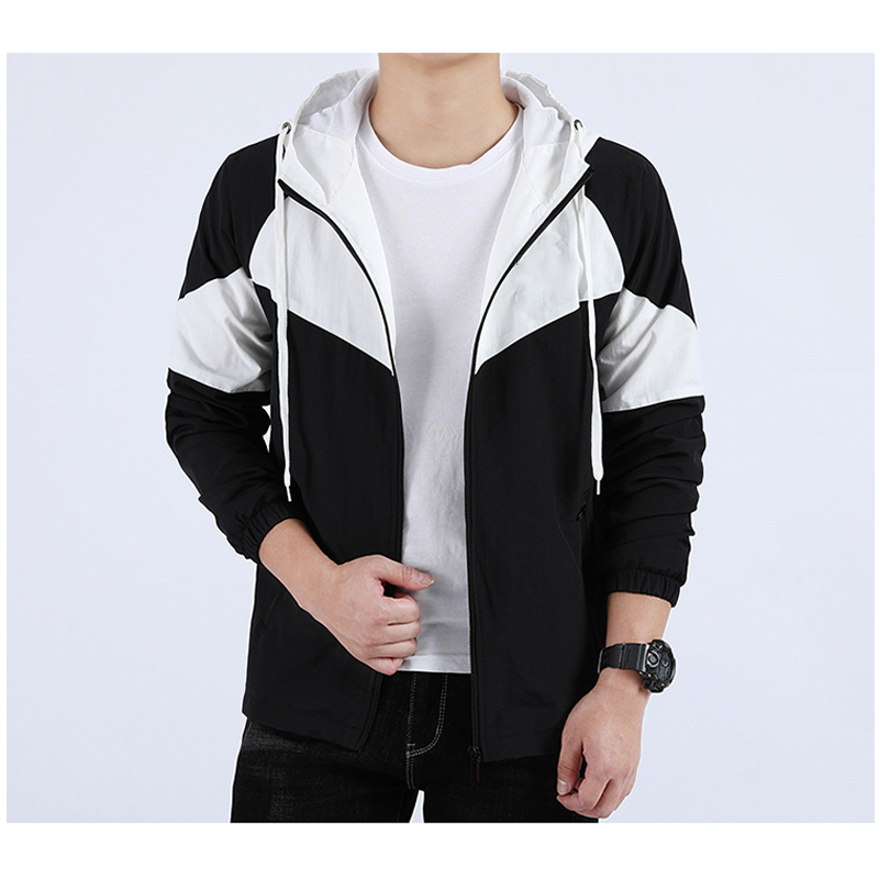Spring Unisex Jacket Outer Fashion Sweatshirt Hoodie Men's Clothes Asian Size Hoodie Long Sleeve Autumn Sports Zip Trench Windbreaker
