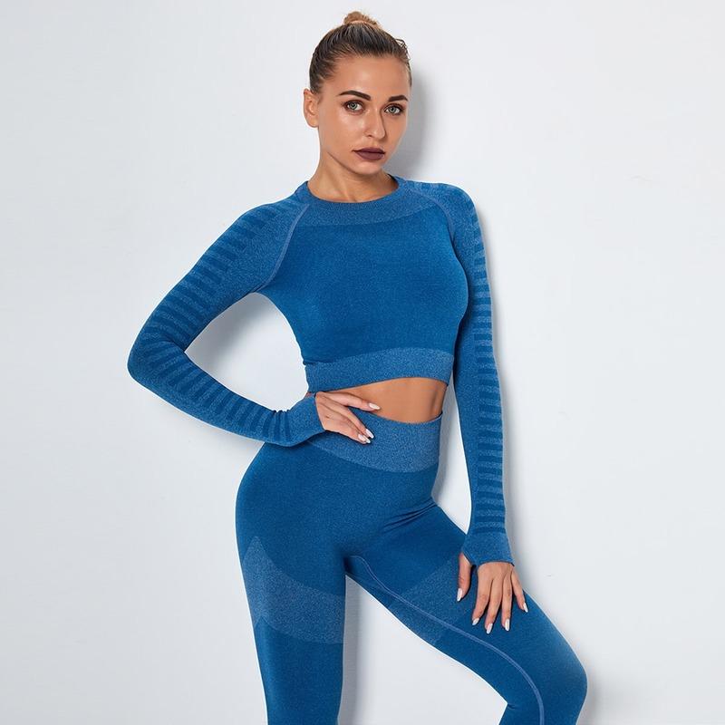 Seamless Knitting Sports Yoga Top Outdoor Running High Elastic Slim Long Sleeve Gym Clothes Yoga T-shirts Jogging Casual Workout, Black
Seamless Knitting Sports Yoga Top Outdoor Running High Elastic Slim Long Sleeve Gym Clothes Yoga T-shirts Jogging Casual Workout, Black