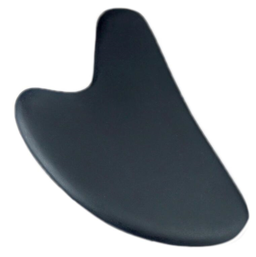 Wholesale Gua Sha Facial Body Massage Tools Heart Bian Stone 3D GuaSha Scraping Tool Black