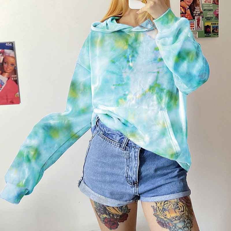 2021 Fashion Tie-dye Print Loose Hooded Long Sleeved Autumn Casual Stylish Hoodies Womens Office Lady Plus Size Tops 83ug, Blue 
2021 Fashion Tie-dye Print Loose Hooded Long Sleeved Autumn Casual Stylish Hoodies Womens Office Lady Plus Size Tops 83ug, Blue