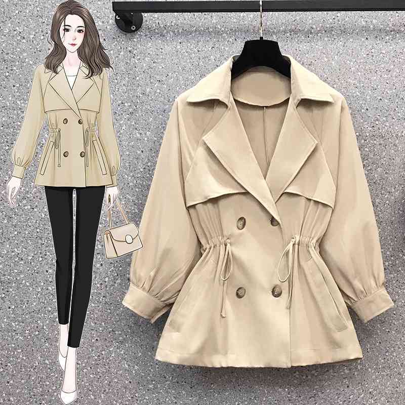 2021 autumn women's dress fat sister new fashion large size Tibetan meat close waist thin windbreaker coat 200kg, Black
2021 autumn women's dress fat sister new fashion large size Tibetan meat close waist thin windbreaker coat 200kg, Black