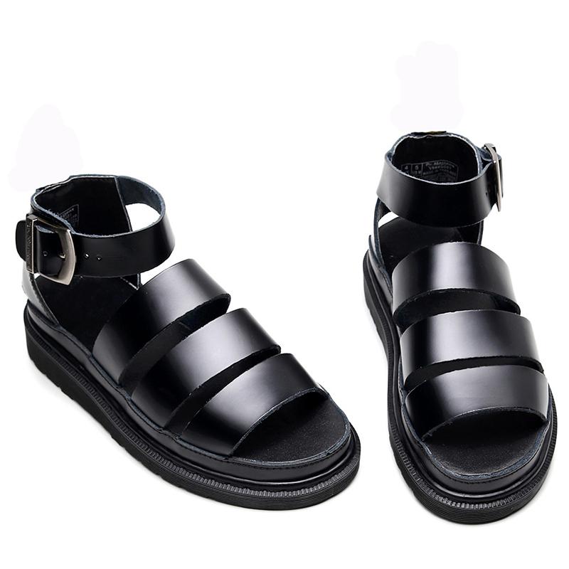 Black women open-toed roman designer sandals genuine leather martin flat heel casual sandals summer shoes with buckle size 35-44
Black women open-toed roman designer sandals genuine leather martin flat heel casual sandals summer shoes with buckle size 35-44