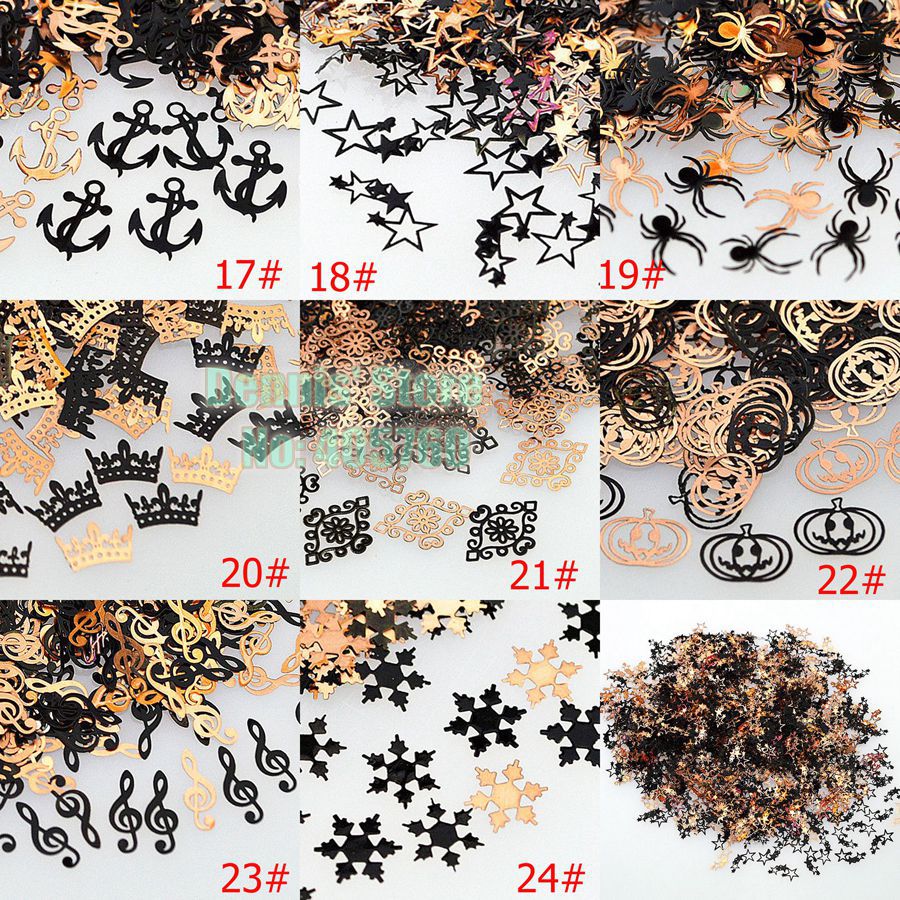 800pcs/pack Multi-Shapes Snowflake Crown Logo Design Black Brone Metallic Sequins Nail Art Sticker Cell Phone Decoration TG#, Silver;gold
800pcs/pack Multi-Shapes Snowflake Crown Logo Design Black Brone Metallic Sequins Nail Art Sticker Cell Phone Decoration TG#, Silver;gold